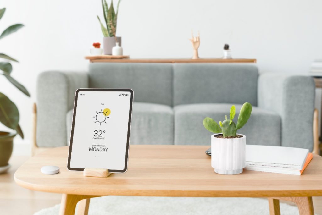 Une température chaude affichée sur la tablette